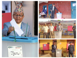 विहानै पुगे मतदान स्थलमा शिर्ष नेता, मतदाताको उत्साहजनक सहभागिता (फोटोफिचर)
