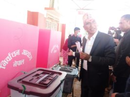 विष्णु पौडेलले गरे मतदान