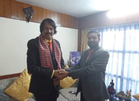 कांग्रेस नेता निधि र जनमत पार्टीका अध्यक्ष सिके राउतबीच भेटवार्ता