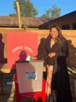 रामकुमारी झाँक्रीले गुल्मीबाट गरिन् मतदान