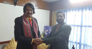 कांग्रेस नेता निधि र जनमत पार्टीका अध्यक्ष सिके राउतबीच भेटवार्ता