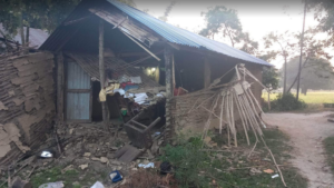 जङ्गली हात्तीले पाँचवटा घर भत्कायो