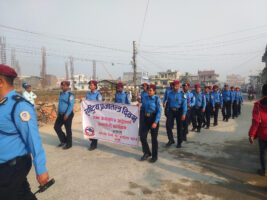 प्रजातन्त्र दिवसको अवसरमा धनगढीमा प्रभातफेरी