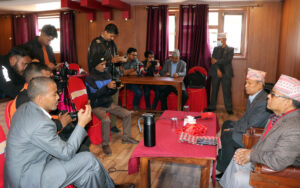 सञ्चारकर्मीसँग नेता डा भीम रावल