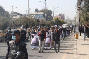 काठमाडौंमा विद्यार्थीको सिठ्ठी जुलुस (फोटो फिचर)