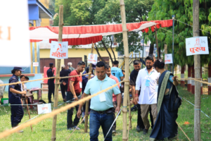 चितवनको नयाँकिरण मावि मतदान स्थलमा तनाव