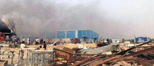 मोरङको राठी इन्डष्ट्रिजमा आगलागी