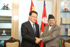 सभामुख घिमिरे र चिनियाँ कम्युनिष्ट पार्टीका नेता युआनबीच भेटवार्ता