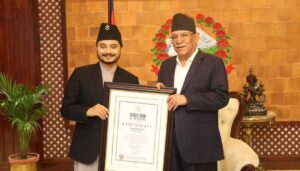 प्रधानमन्त्रीद्वारा ‘मेमोरी किङ’ शर्मालाई बधाई