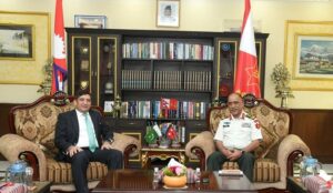 प्रधान सेनापति शर्मा र पाकिस्तानका राजदूत हुसैनबीच भेटघाट