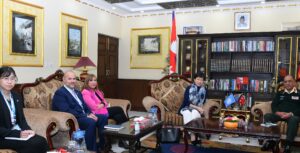 प्रधानसेनापति शर्मा र उपमहासचिव नाकामित्सुबीच भेटवार्ता