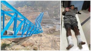 पुल भाँचिदा दुई कामदार घाईते