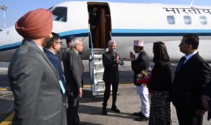 भारतीय विदेशमन्त्री आइपुगे नेपाल भ्रमणमा