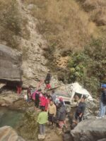 बाह्रबिसेमा बोलेर दुर्घटना , ४ जना घाइते २ जनाको घटनास्थलमै मृत्यु