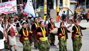 पोखरा सभागृह परिसरमा मगर दिवसमाको परम्पराको झल्को