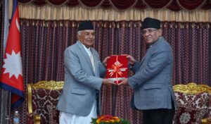 राष्ट्रपति पौडेलसमक्ष प्रधानमन्त्रीद्वारा प्रतिवेदन पेस