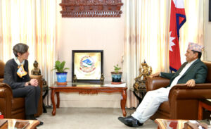 उपप्रधानमन्त्री श्रेष्ठसँग स्वीस राजदूत मेउलीको भेट