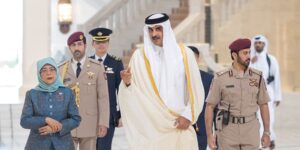 कतारका अमिरलाई राष्ट्रपतिले त्रिभुवन विमानस्थलमा स्वागत गर्ने