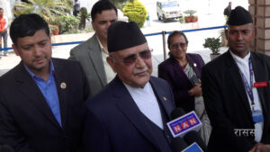 आवेश र उत्तेजनाले समस्या सुल्झदैनः अध्यक्ष ओली