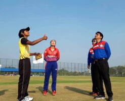 क्रिकेटः मलेसियाविरुद्ध टस हारेर बलिङ गर्दै नेपाल