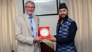 गृहमन्त्री लामिछाने र जर्मन राजदूत प्रिन्जबीच भेटवार्ता