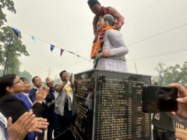 नेपालका प्रथम सहिद लखन थापाको सालिक निर्माण