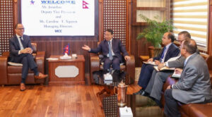 अर्थमन्त्री पुन र एमसीसी उपाध्यक्षबीच शिष्टाचार भेट