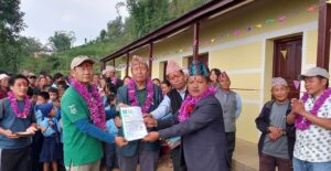खोटाङको खोटेहाङमा विद्यालय भवन निर्माण