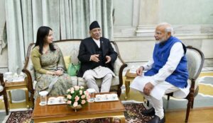 प्रधानमन्त्री दाहाल र भारतका प्रधानमन्त्री मोदीबीच भेटवार्ता