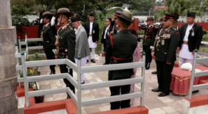 प्रधानमन्त्री ओली पुगे लैनचौर, सहिदहरुप्रति श्रद्धाञ्जली अर्पण