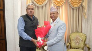 ऊर्जामन्त्री खड्कासँग भारतीय राजदूतको शिष्टाचार भेट