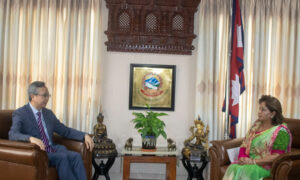 परराष्ट्रमन्त्री राणासँग चिनियाँ राजदूतको भेट