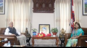 परराष्ट्रमन्त्री आरजु राणासँग भारतीय राजदूतले गरे भेट