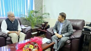 परराष्ट्रमन्त्री राणासँग भारतीय राजदूतले गरे शिष्टाचार भेट