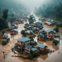 सङ्खुवासभामा बाढीपहिरोबाट ४३ परिवार विस्थापित