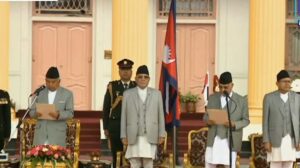 नवनियुक्त प्रधानमन्त्री ओलीद्वारा शपथ ग्रहण