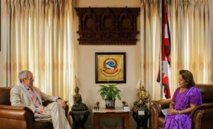 परराष्ट्रमन्त्रीसँग जर्मन राजदूतको शिष्टाचार भेट