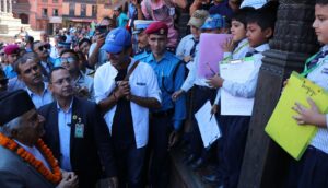 राष्ट्रपतिद्वारा भक्तपुरको दरबार क्षेत्र अवलोकन