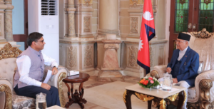 प्रधानमन्त्रीसँग भारतीय विदेश सचिवको शिष्टाचार भेट