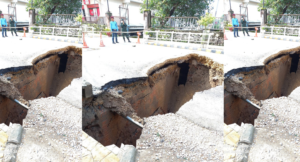 भासियो काठमाडौं महानगरपालिका कार्यालय नजिकैको सडक