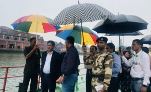 उद्योगमन्त्री भण्डारीद्वारा कोलकत्ता पोर्टको अवलोकन