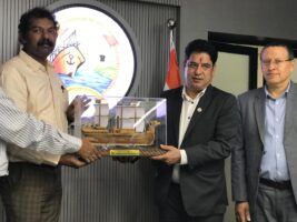 मन्त्री भण्डारीद्वारा विशाखापट्टनम पोर्टको अनुगमन