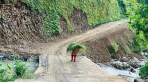 पर्वतका अवरुद्ध ग्रामीण सडक मर्मत सुरु