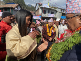 अध्यक्ष दाहालद्वारा सहिद धनरुपा स्मृति पार्क उद्घाटन