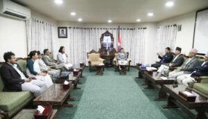 संसदको अवरोध हटाउन प्रमुख सचेतकहरूसँग छलफलमा सभामुख घिमिरे