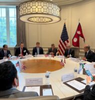 अर्थमन्त्री खनालद्वारा अमेरिका चेम्बर अफ कमर्सको बिजनेस डायलगलाई सम्बोधन