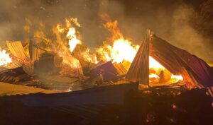 तेम्बा बजारमा आगलागी हुँदा एक करोड १८ लाखभन्दा बढी क्षति