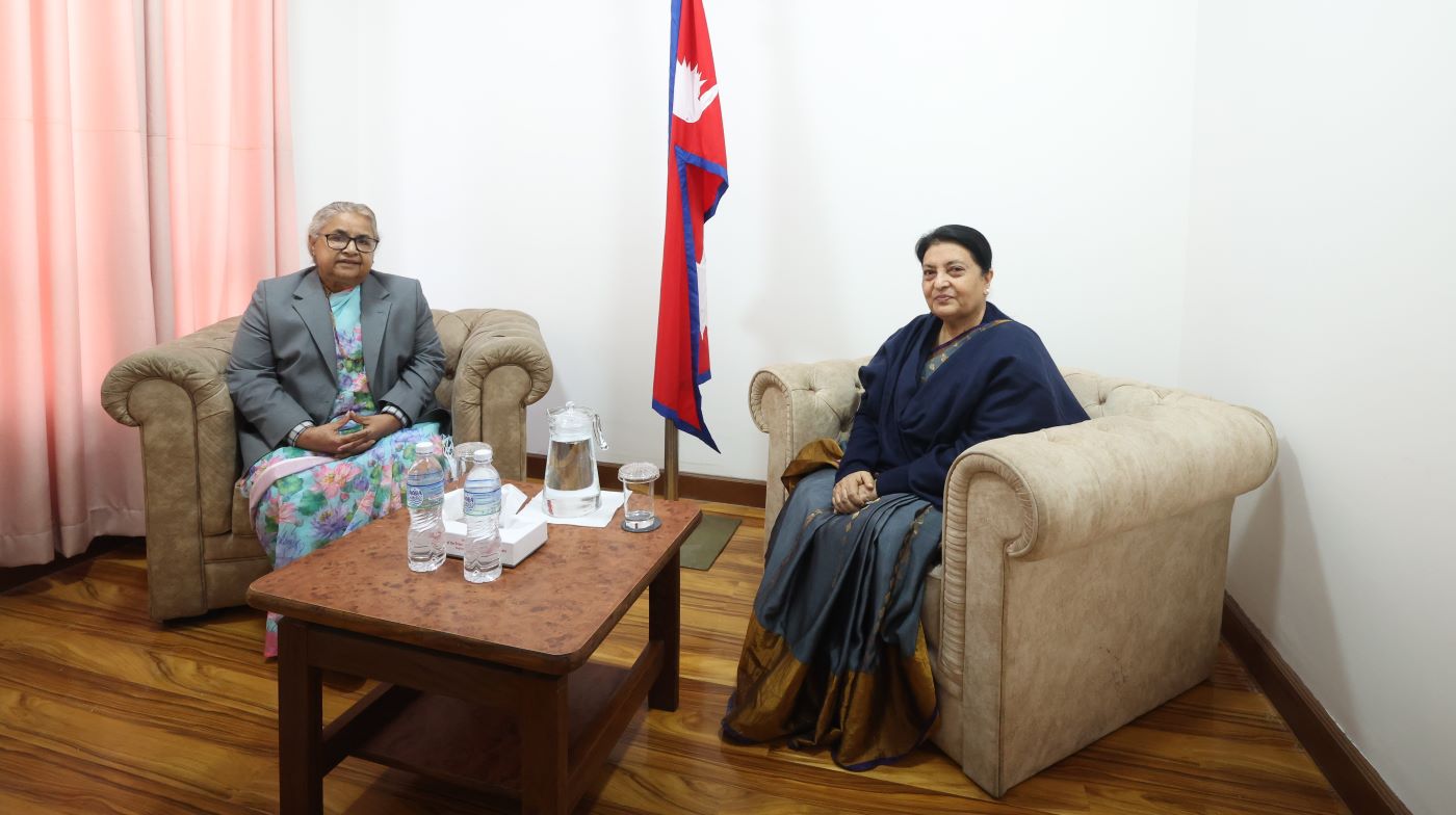 सिंहदरबारमा पूर्वराष्ट्रपति भण्डारी र प्रधानमन्त्री कार्कीबीच भेटवार्ता