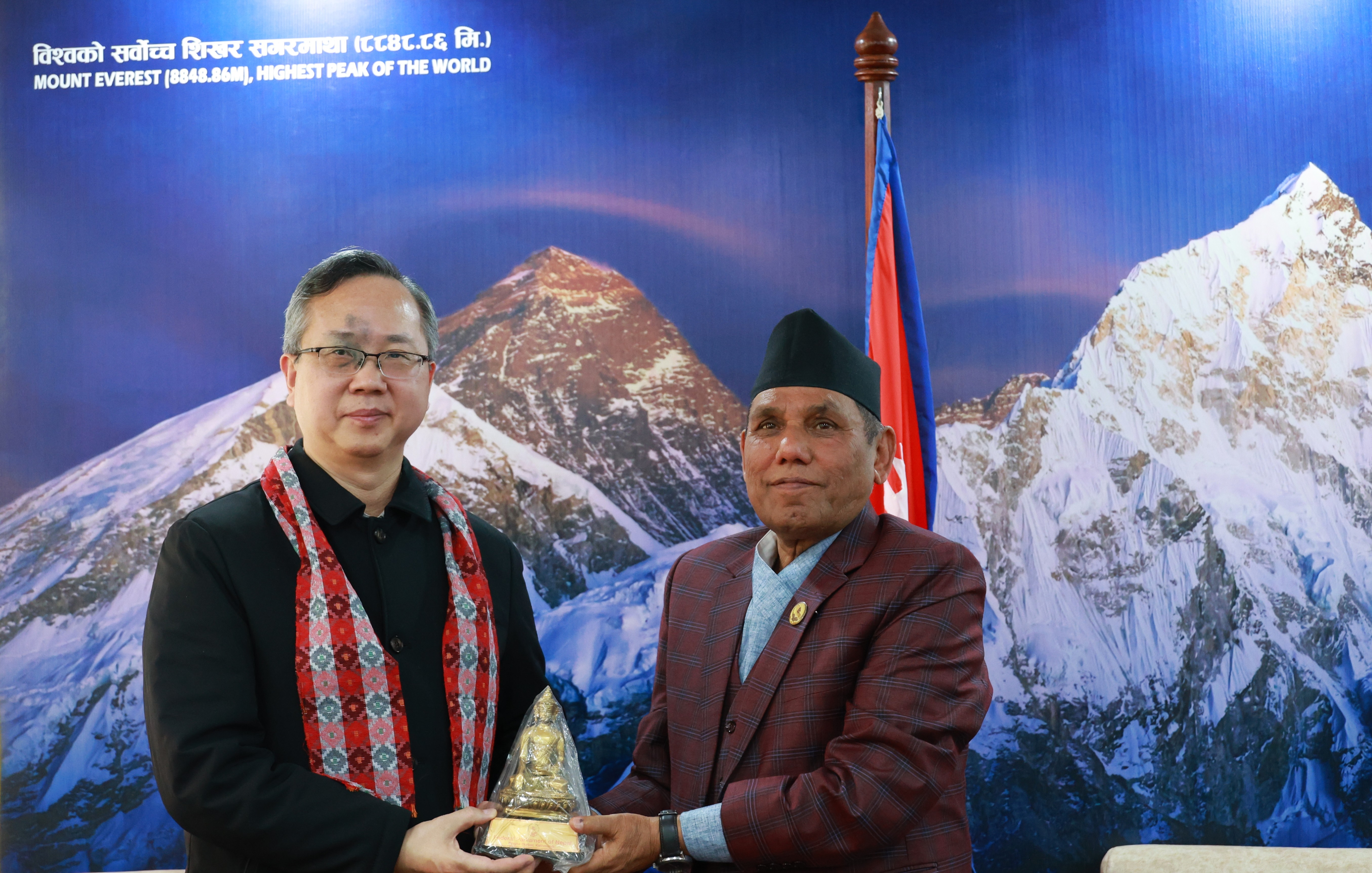 राष्ट्रियसभा अध्यक्षसँग चिनियाँ राजदूतको बिदाइ भेट