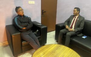 सञ्चारमन्त्री खरेल र राप्रपा अध्यक्ष लिङ्देनबीच भेटवार्ता